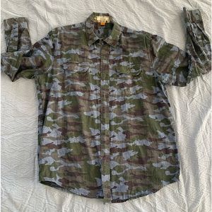 Tailor Vintage Indigo Camo LS Shirt